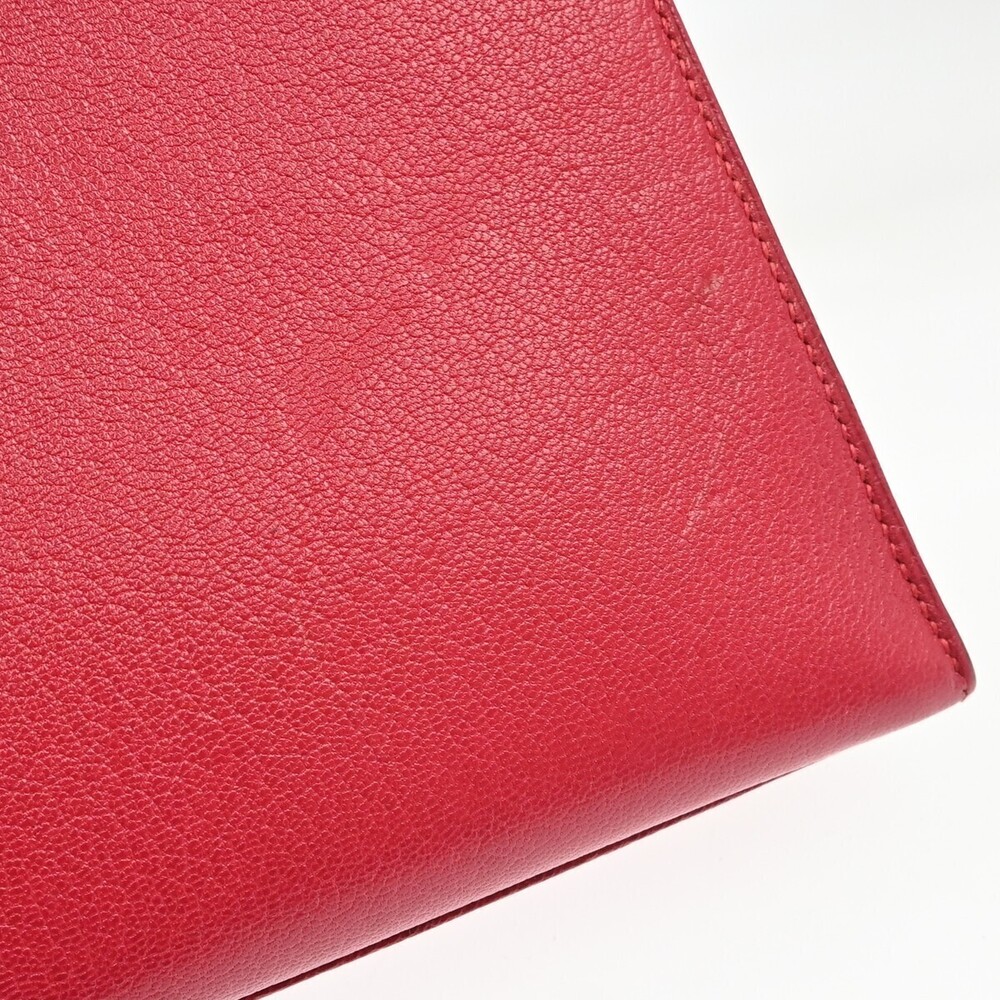 Hermes Kelly Red Chevre de Coromandel with Palladium Hardware 25 - Picture 6 of 14